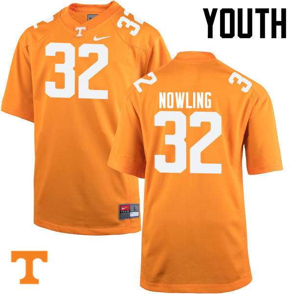 Youth #32 Billy Nowling Tennessee Volunteers College Football Jerseys-Orange